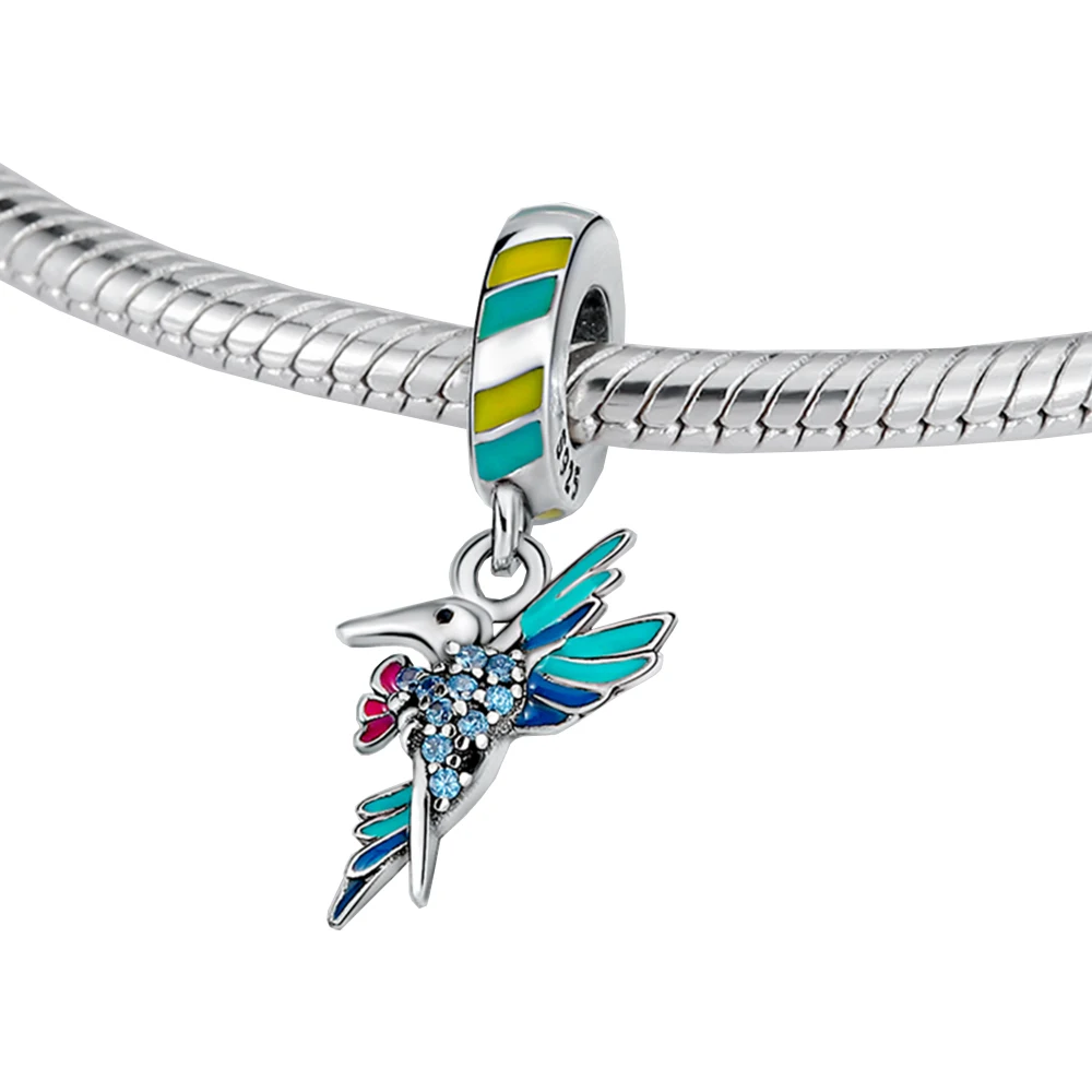 Collier pendentif série Bird pour femme, bracelet en argent 925, adapté au bricolage, personnalité exécutive, cadeau de fête d'anniversaire