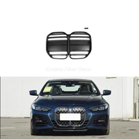 glossy black abs g22 front grill dual slats grille for bmw new 4 series g22 425i 430i 440i m sport 2020 2022