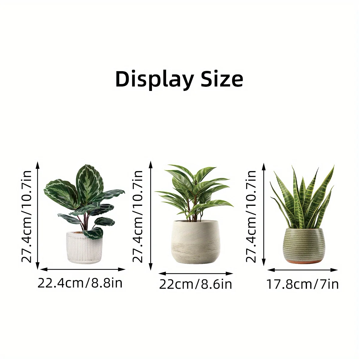 3 шт. акварельные имитация горшечных зеленых растений наклейки на окна съемные