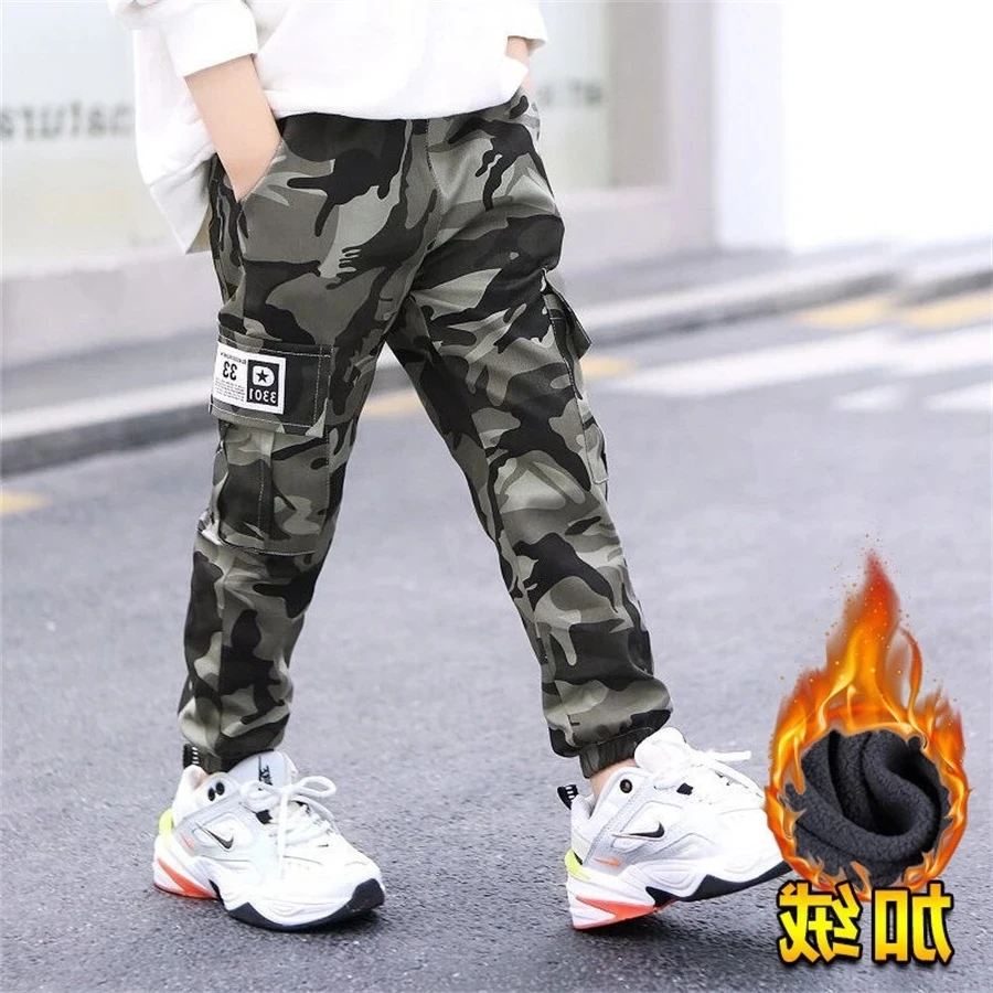 

Boys 2022 Camouflage Joggers Casual Warm Pants for Boys Kids Cotton Trousers Clothes Teenage Boys Joggers Clothing 3-14 Years