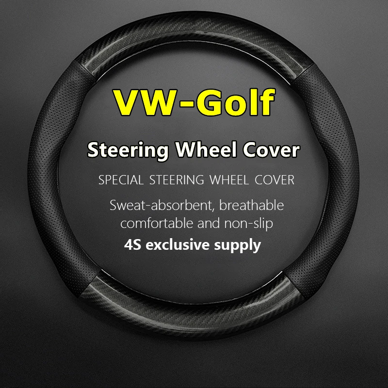 

PU/PVC Carbon For VW Volkswagen Golf Steering Wheel Cover Genuine Leather Carbon 1.6 1.4TSI 2.0TSI 1.2TSI 2011 2012 2014 2015