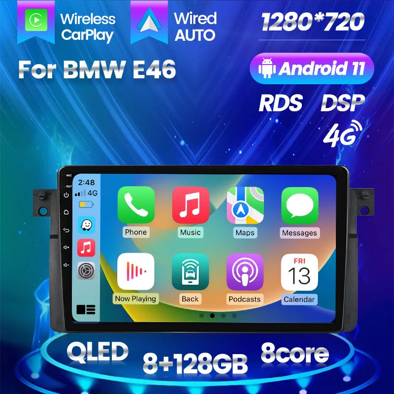 Головное устройство на Android для BMW 3 серии M3 E46 316i 318i 1998-2006 автомобильный
