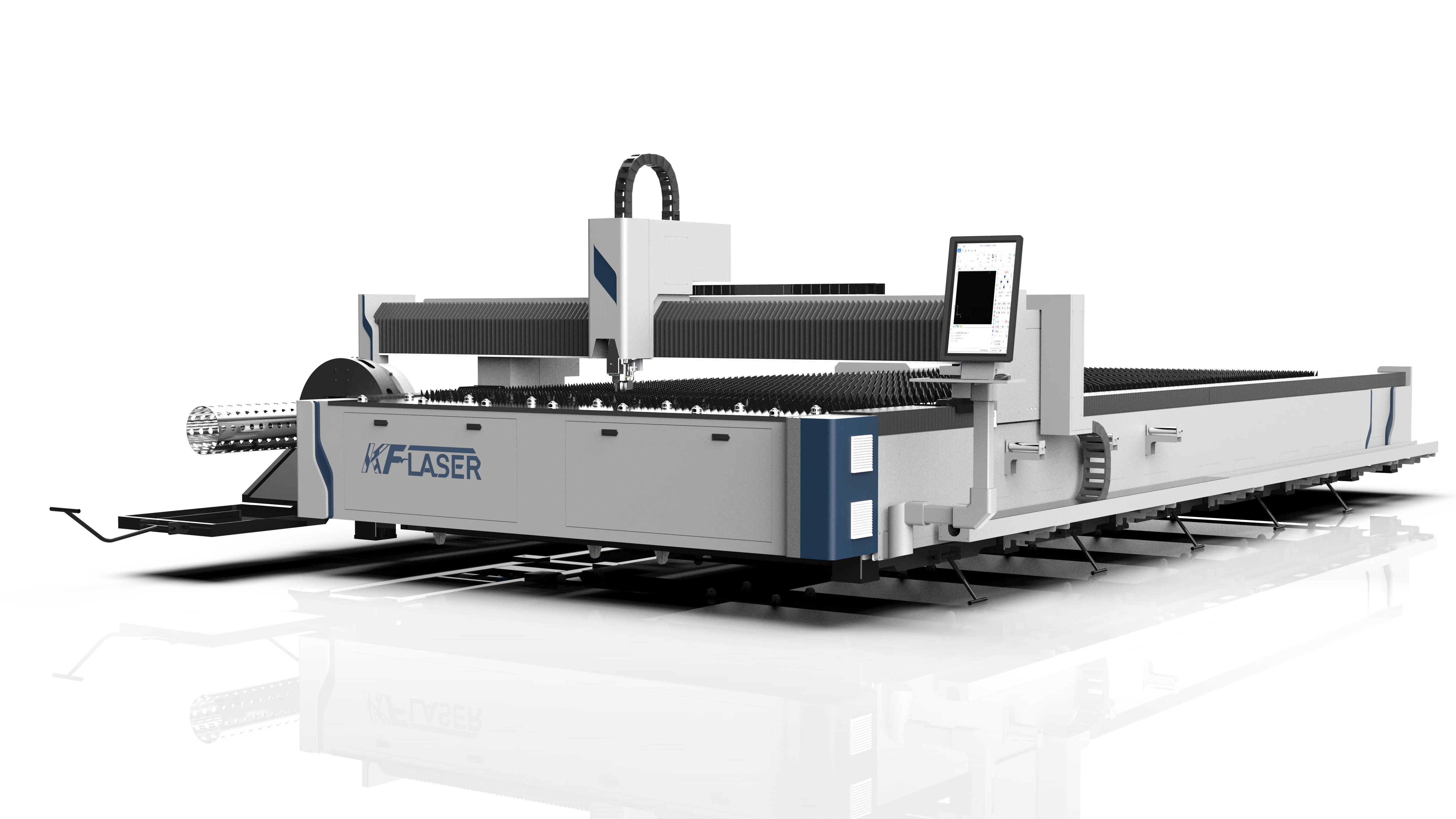 Станок для резки металлических листов и труб мощностью 1000 Вт волоконной лазерной