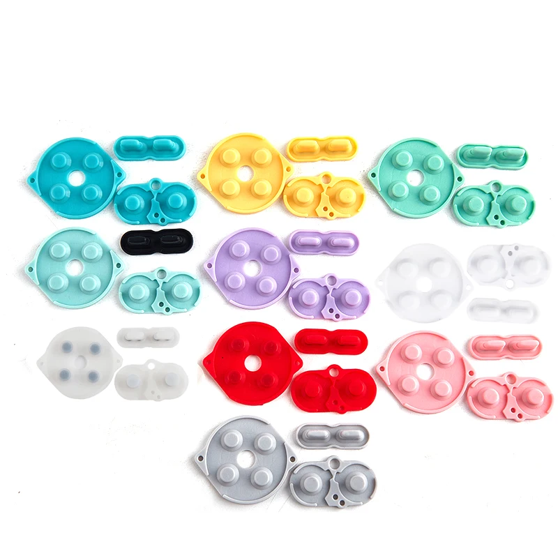 

1 Set Rubber Conductive Button Pads for GB GBA GBC GBP GBA SP Game Console Handle Button Gasket Silicone Replacement Parts