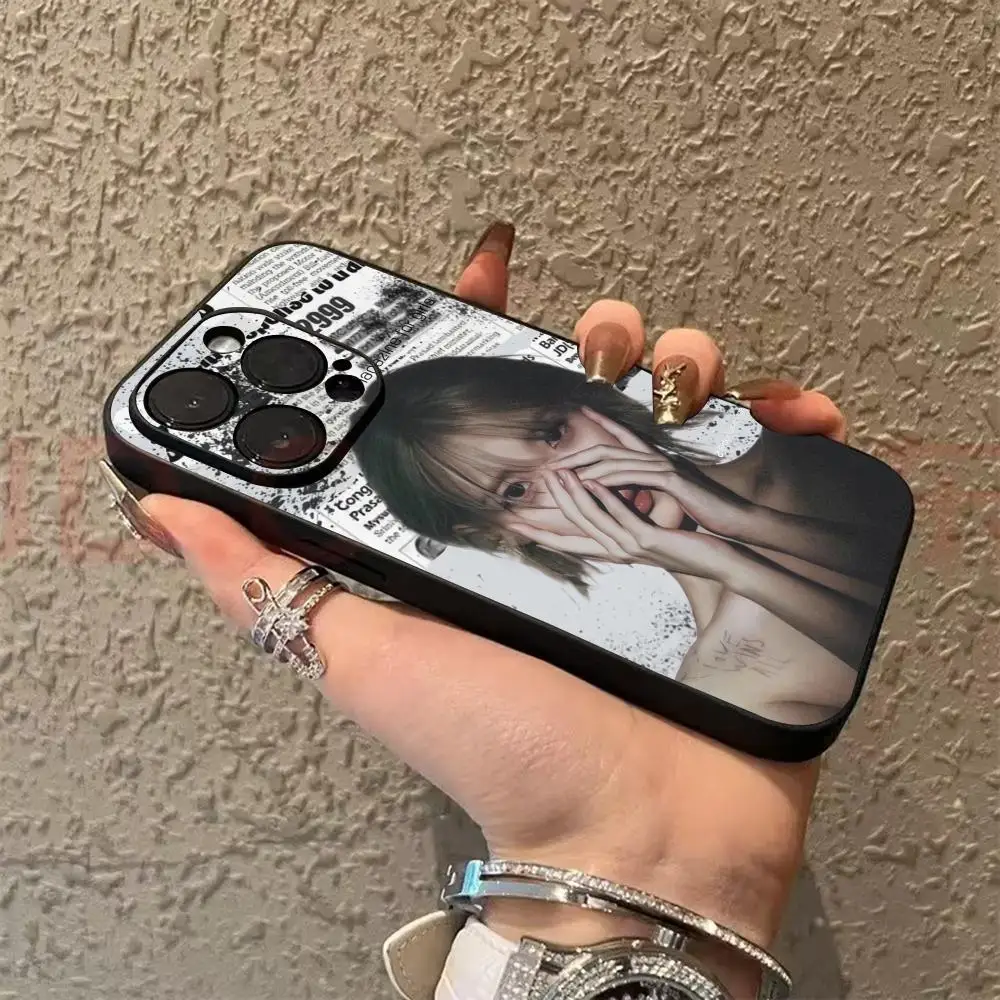Фото Чехол для телефона с изображением корейской KPOP-звезды IU для iPhone 17, 16, 15, 14, 13, 12, X, XR, XS, 8 Plus, Mini, Pro, Max – мягкий, черный, противоударный чехол №2