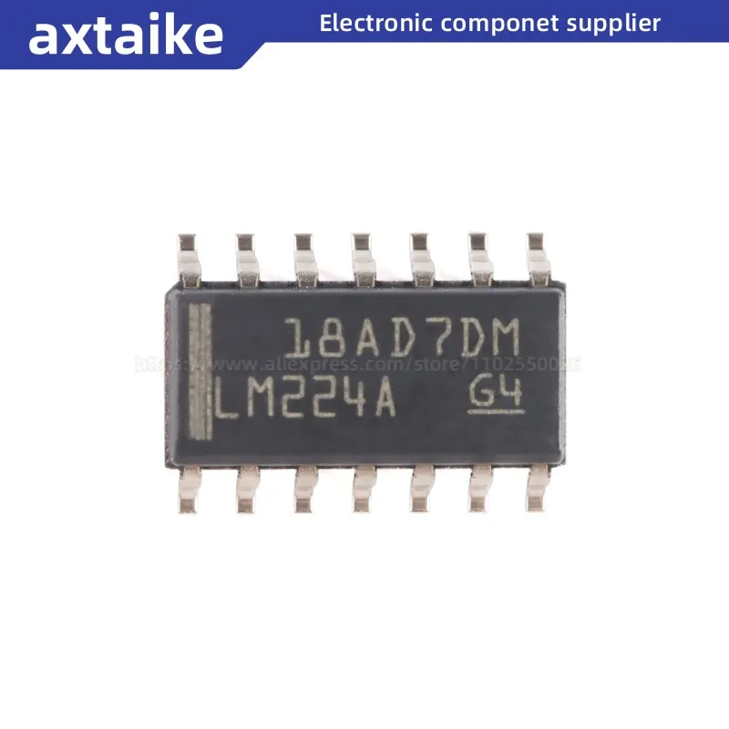 

10PCS LM224ADR LM224A LM224 SOIC-14 SMD Four-way operational amplifier IC