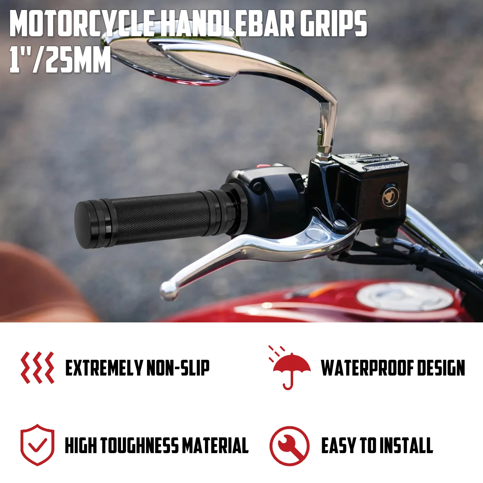 Фото Грипсы с ЧПУ для мотоциклов, 25 мм, 1 дюйм, для Harley Touring Sportster Dyna Softail SuperLow Fat Boy break Out FLHX FLHR №3
