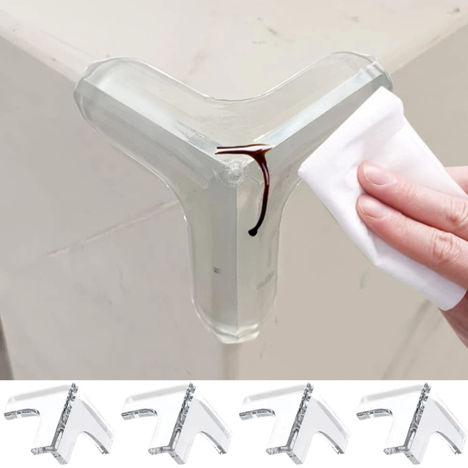 

4pcs Corner Protectors for Baby Table Protector Bumper Anti-Collision Corner Protecting Edges Covers Kids Corner Guards for Desk