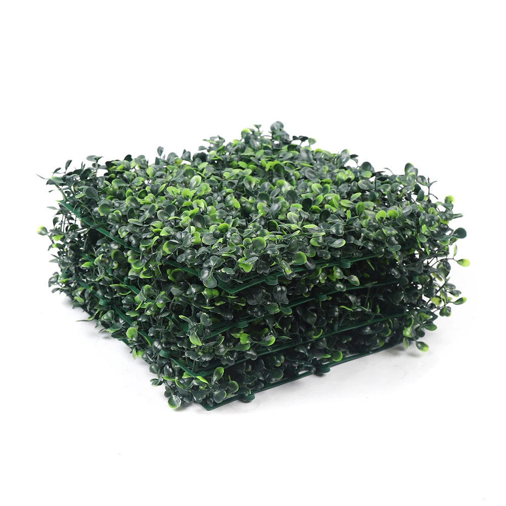 48-Piece Artificial Boxwood Hedge Privacy Fence Panel Grass Mat Decoration Garden