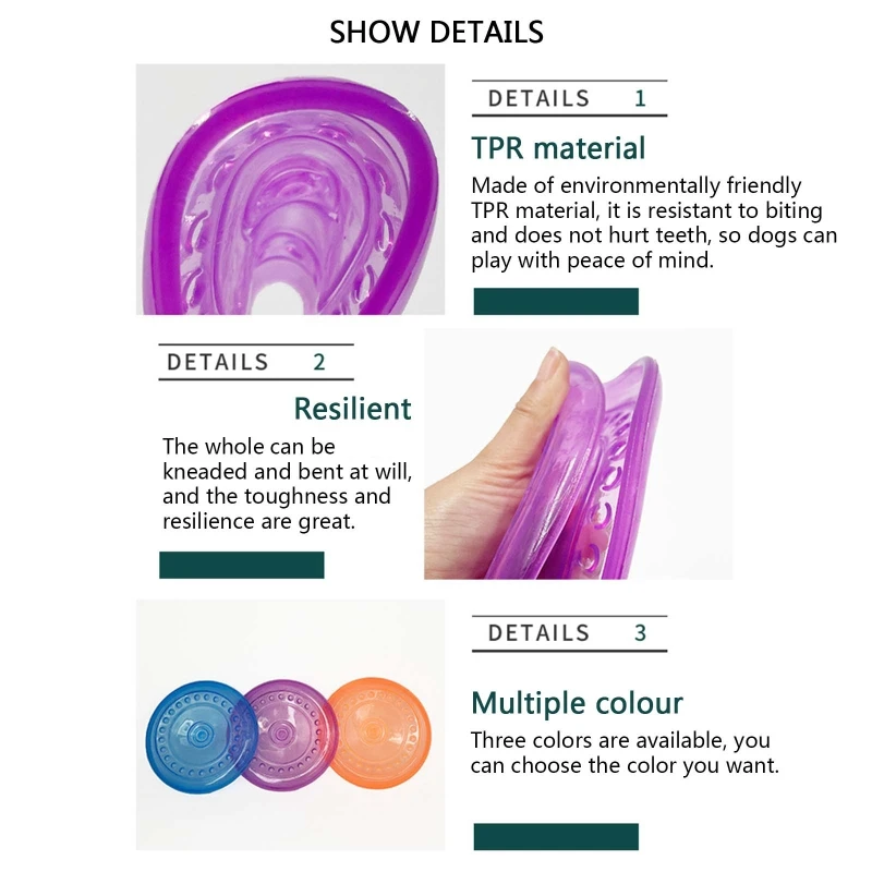 Летающий диск для собак игрушки мягкие прочные Игрушки маленьких средних щенков