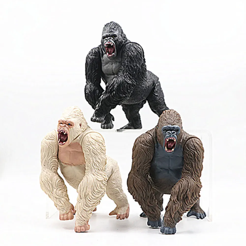 Купи 15CM Gorilla Kong King Figure Action Simulation Animal PVC Action Kong Figures Collection Toy Model Dolls Kids Gift за 1,471 рублей в магазине AliExpress