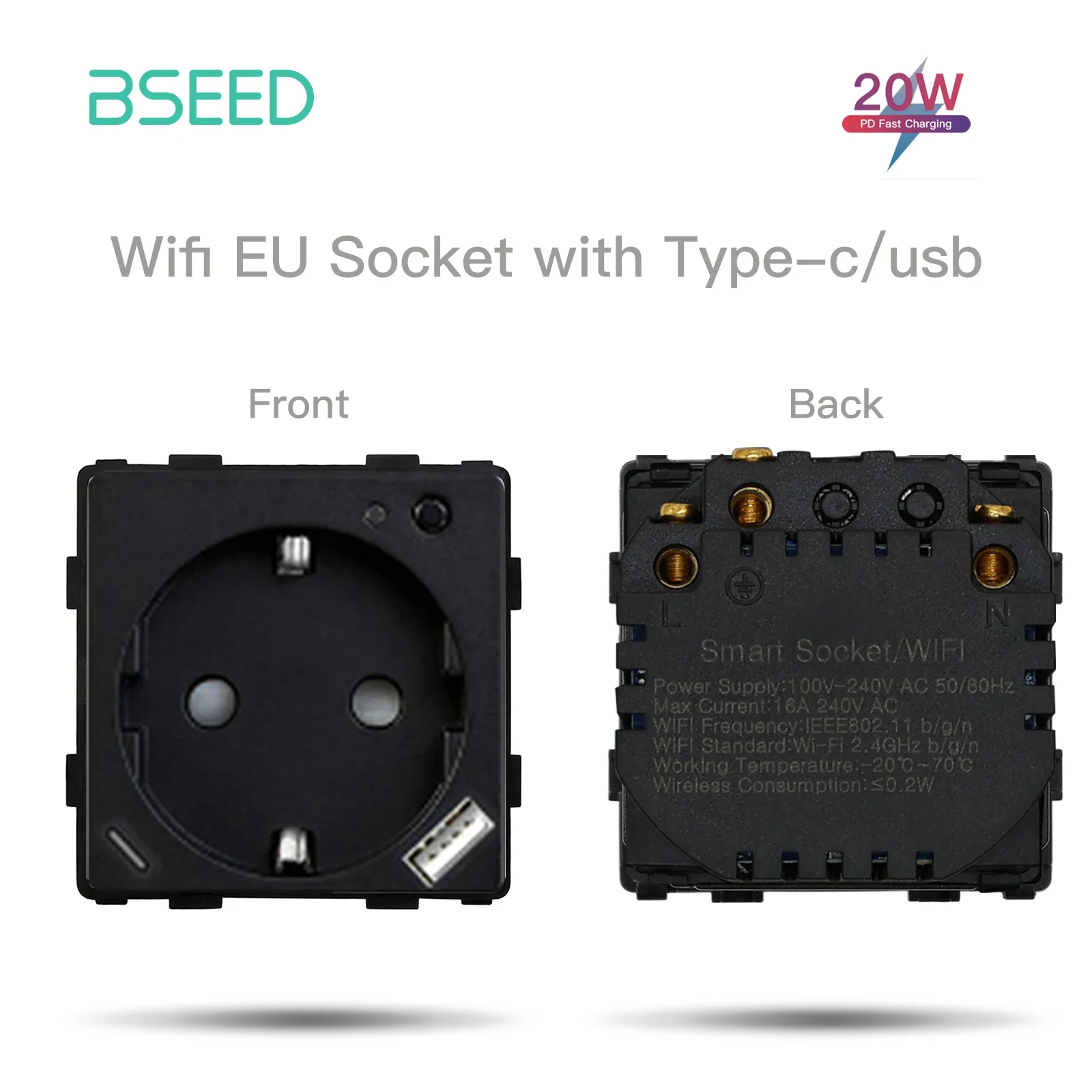 BSEED Wi-Fi Smart Plug Type-c USB розетка