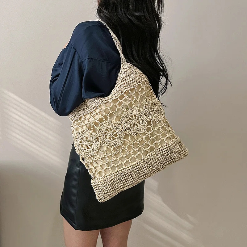 

Woven Tote Commuter Bag 2023 New Fashion Simple Large-capacity Woven Bag Female Portable Shoulder Bag