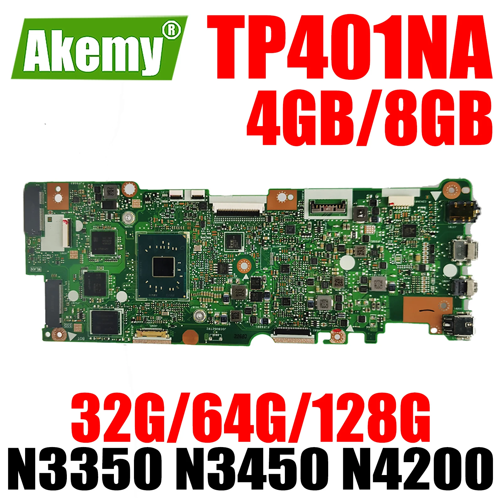 

TP401NA планшетофон, TP401N, TP401MA, TP401M, материнская плата для ноутбука, 4 ГБ, 8 Гб ОЗУ, N3350, N3450, N4200, ЦП 32 ГБ, 64 ГБ, 128 ГБ, SSD