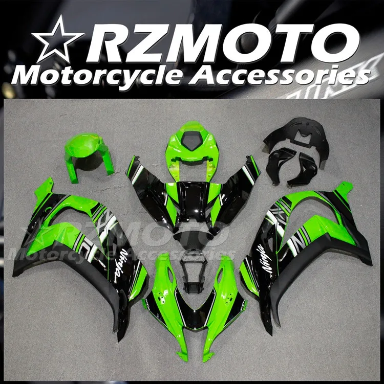 

Injection Mold New ABS Fairings Kit Fit for Kawasaki Ninja ZX-10R ZX10R 2016 2017 2018 2019 117 18 19 Bodywork Set Black Green