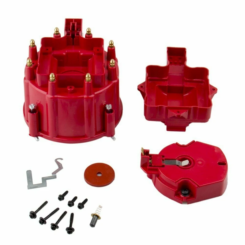 

Red Auto Parts Car Kit Male HEI Distributor Cap Coil And Rotor Kit Replacement For SBC BBC 305 350 454