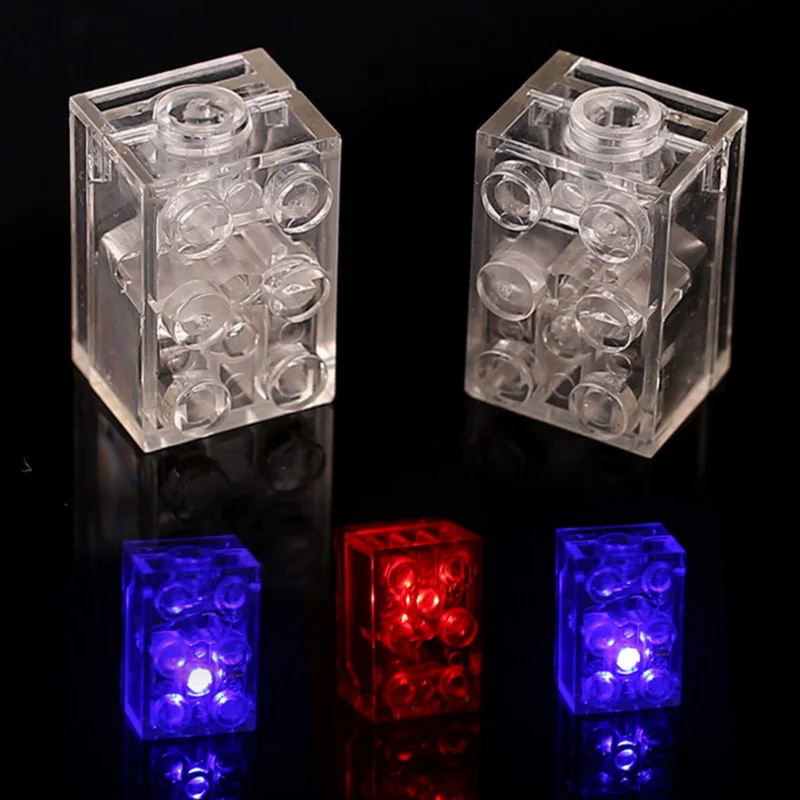 

5pc DIY Building Blocks Bricks with LED Lights Colorful Light-emitting Kids Toys Children Gifts Baby Compatible Block for Models