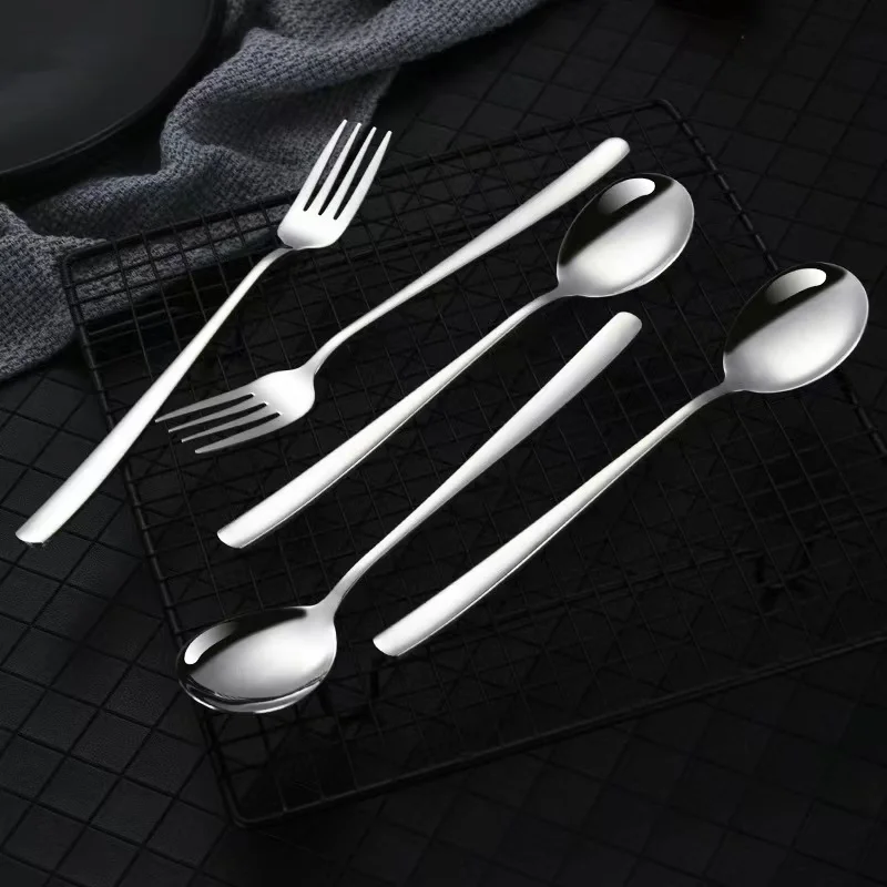 

Western Cutlery Set Fork Knife Spoon Teaspoon Creative Coffee Scoop Ice Cream Dessert Scoop Cutlery Set