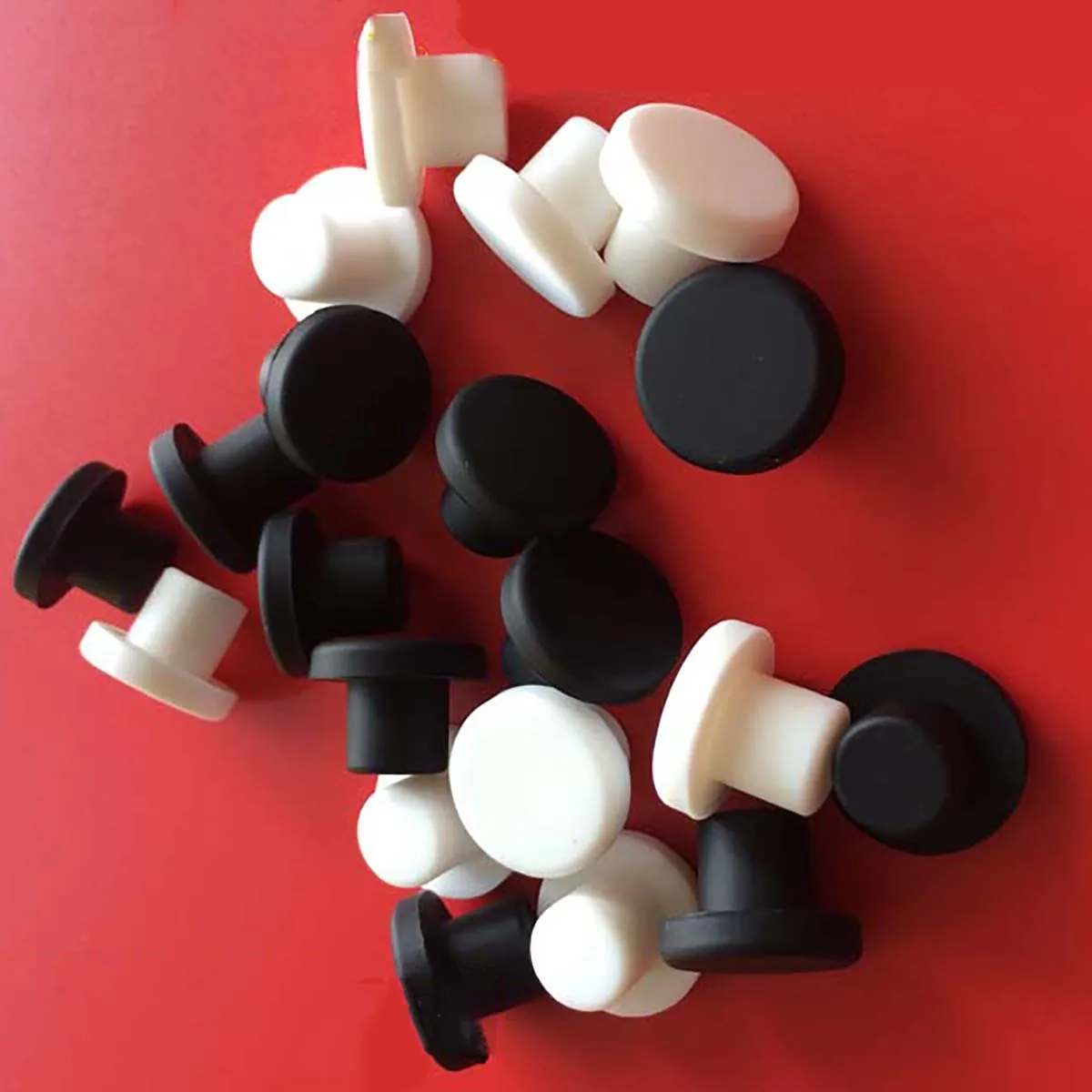 

10/20/30Pcs Solid Silicone Rubber Stoppers 13/13/14/14mm Black T-shape Bore End Caps Inserts Seal Plugs Shock-absorbing Pads