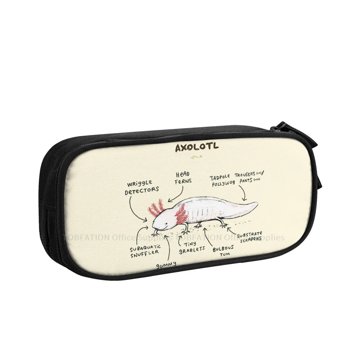 

Anatomy Pencase Axolotl Lover Pencil Bag Girls Boys Student Stationary Bags Large Capacity Double Zipper