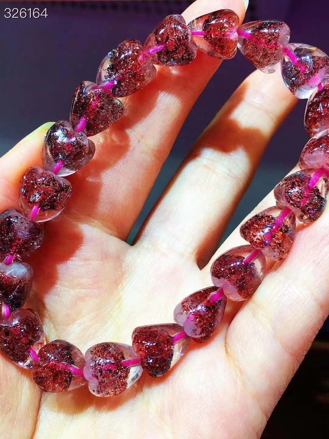 Натуральный Lepidocrocite кварцевый красный супер 7 Кристалл браслет 10x9 6 мм Женский