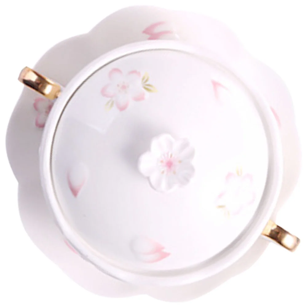 

1 Set of Multi-function Soup Bowl Exquisite Stew Pot Dual-handle Dessert Bowl Kitchen Soup Container
