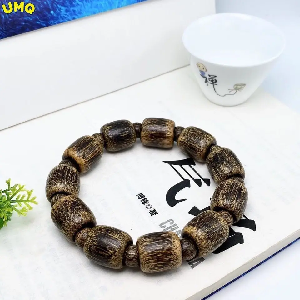 

Wild Soft Silk Cambodian Tiger Skin Grain Bucket Beads Agalwood Hand String Buddha Men and Women's Eaglewood Handstring