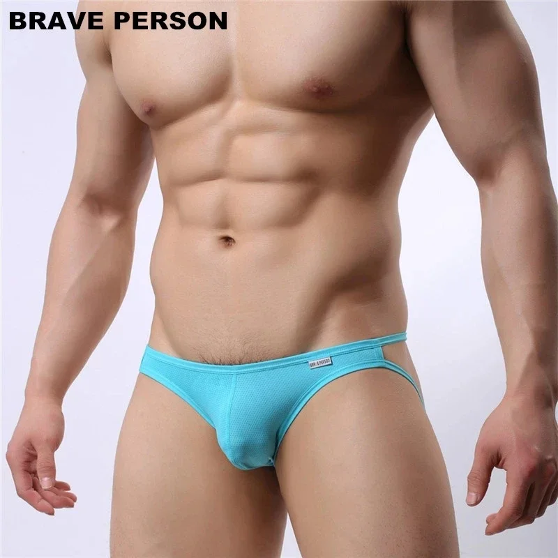 Трусы-стринги BRAVE PERSON мужские пикантное нижнее белье двойные D стринги открытые
