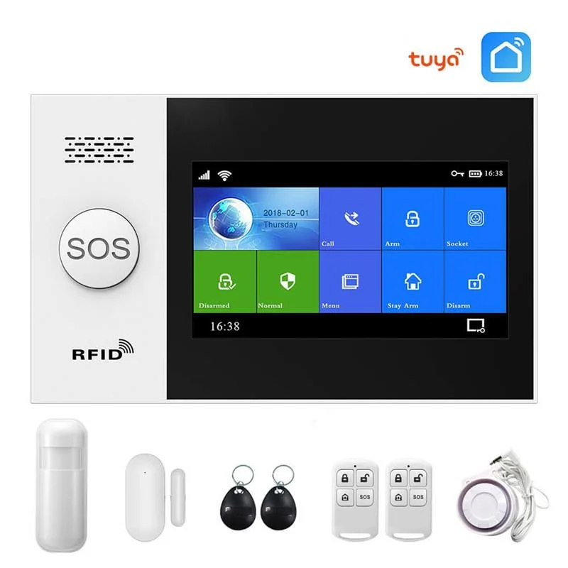 Glomarket Wifi+GSM Security System Touch Screen Smart Intelligent Alarm System With A Variety Of Smart Accessories