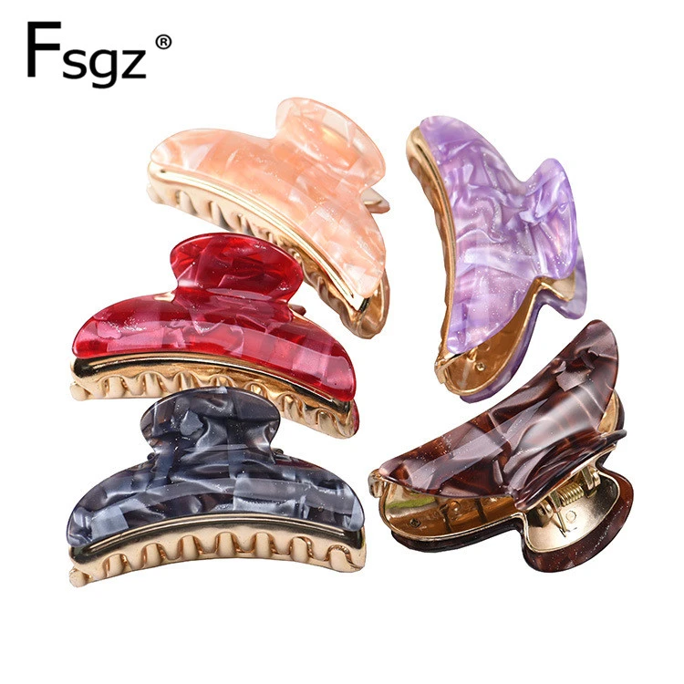 

Acetic Acid Hair Claw Clips Charming Acrylic Hairpin Casual Ponytail Hair Catch Women's Take a Shower Disc Hairpins Headwear