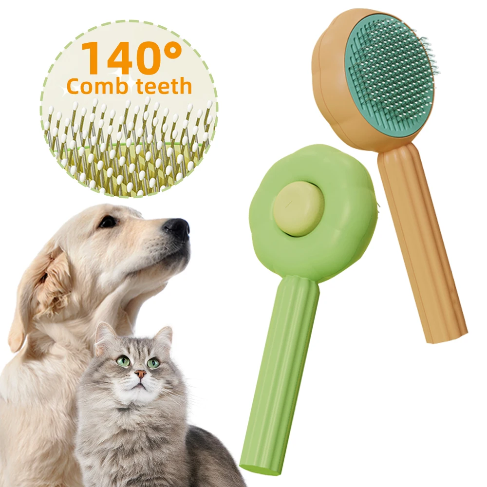 

Comb Massage Brush Puppy Pet Remover Self-cleaning New Accessories Grooming Cat Hair Cats Brush Dog Brush Cat Grooming Kitten