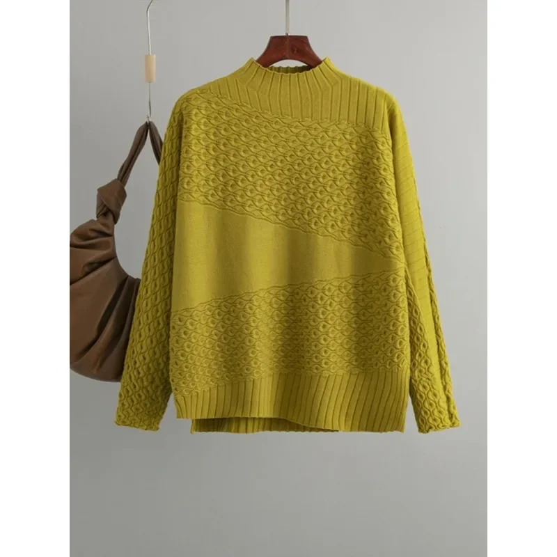 

Sweaters for Women Winter Pulovers Commuter New Korean Fashion Elegant Loose Casual Long Sleeve Top Ladies Sweater N153