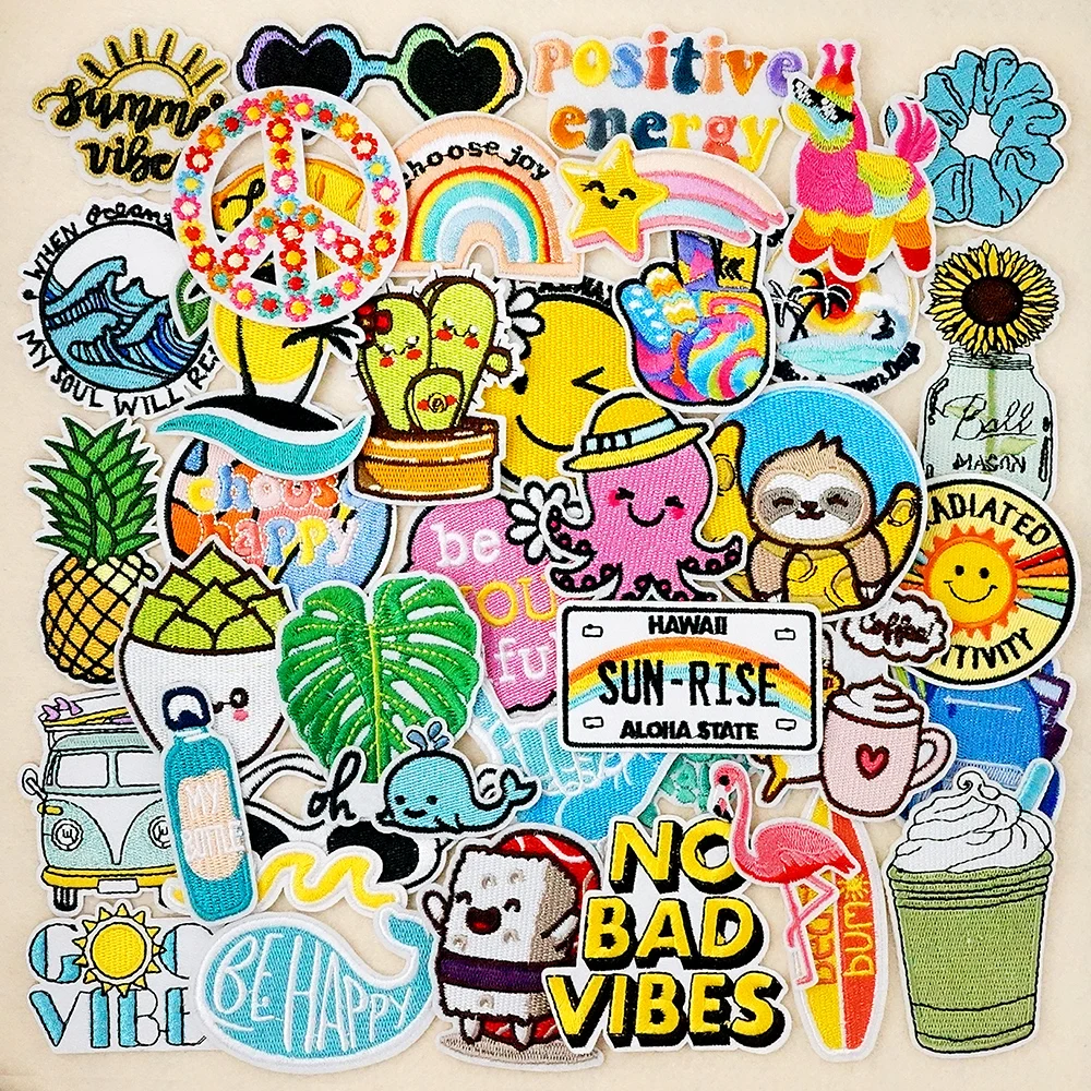 Патчи С мультяшной вышивкой патчи с утюгом для украшения одежды индивидуальные