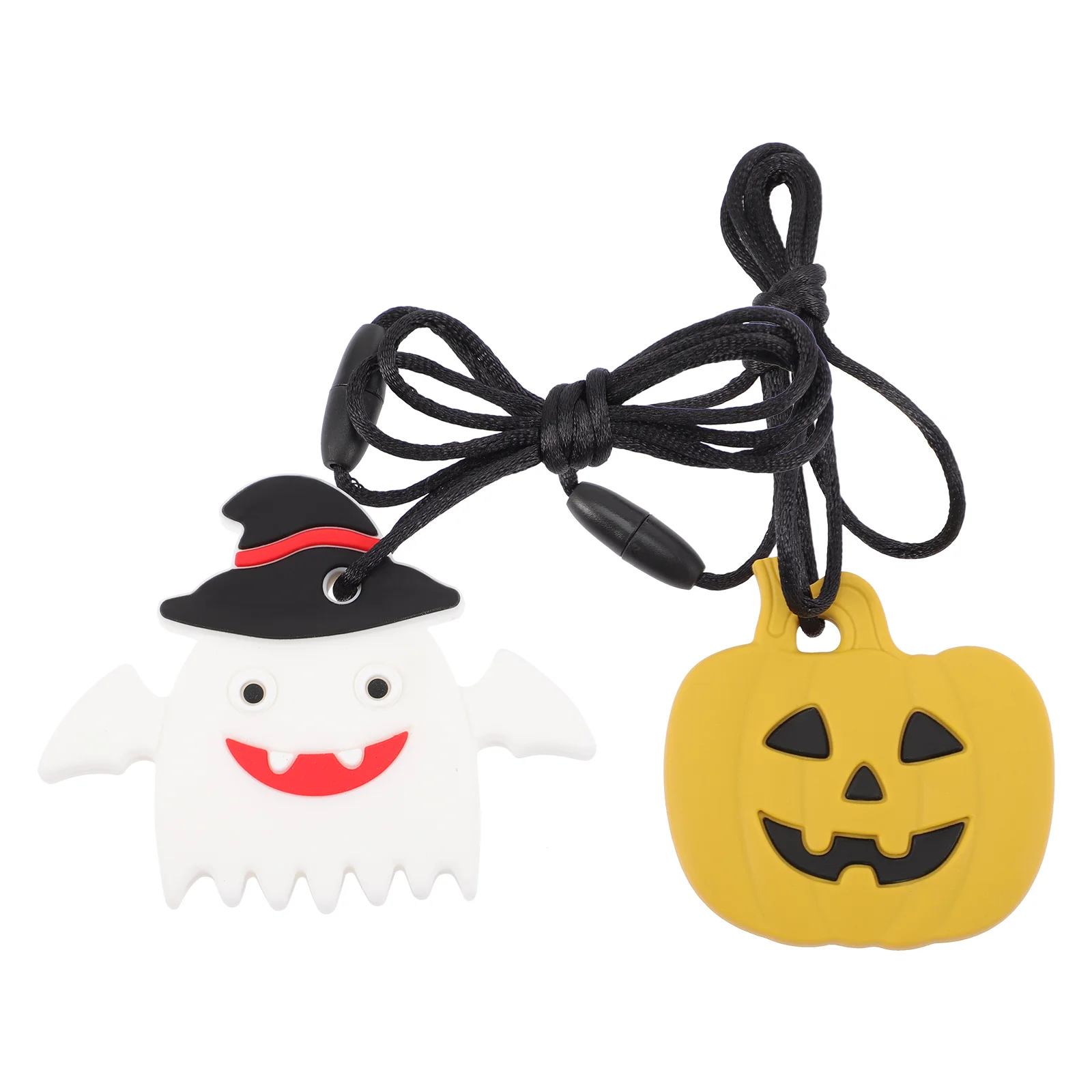 

2Pcs Baby Sensory Chew Necklace Pendant Silicone Chewable Beads Chewy Teether