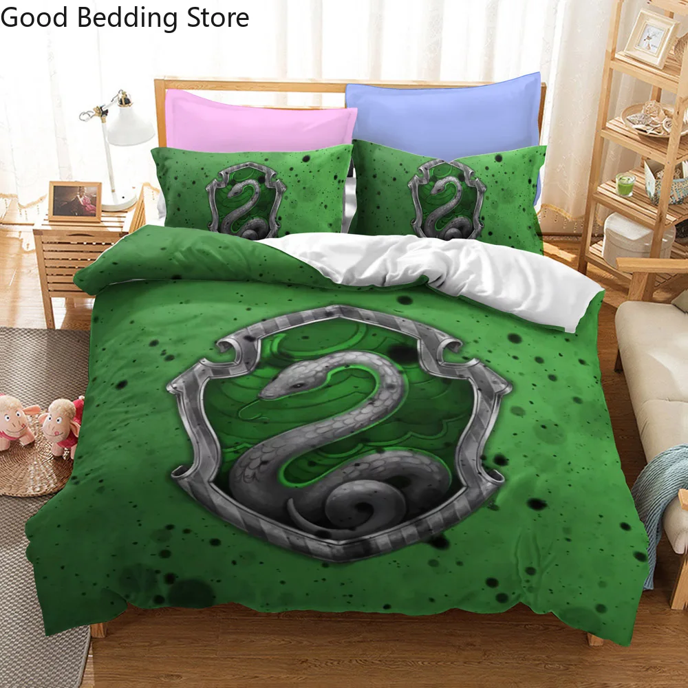 

Magic School Snake Printed Duvet Cover Set Pillowcase Magic Movie Bed Linen Bedclothes Europe/Australia/USA Twin Queen King Size