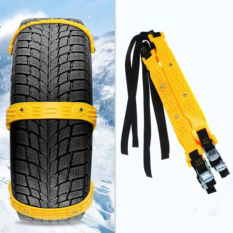 

5pcs Tire Anti-skid Snow Chains Thickened Beef Tendon Tyre Wheel Chain Durable TPU Skid-resistant Chains For Snow Mud Sand Road