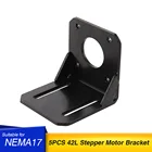 Бесплатная доставка 5 шт. Nema 17775-150 Вт Моторредуктор Мотор крепление L кронштейн 42 Монтажный кронштейн diy cnc части для 3D принтера