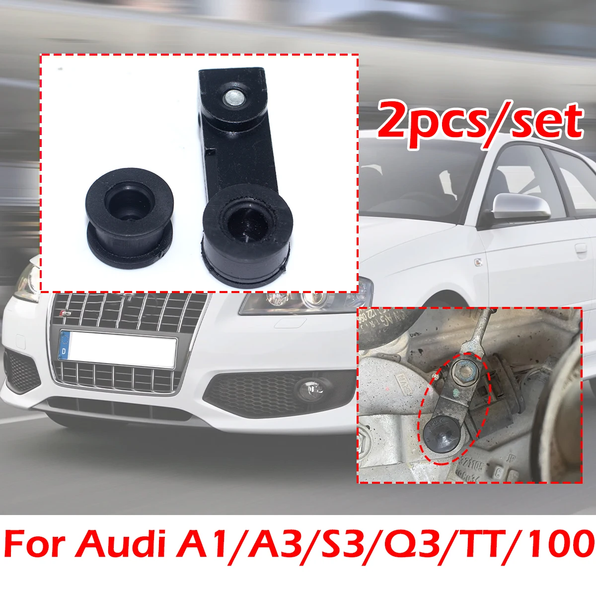 Фото Для Audi A1 A3 S3 Q3 TT 100, конец троса переключения передач, соединительная втулка, замена 09G321397A, аксессуары для трансмиссии №1