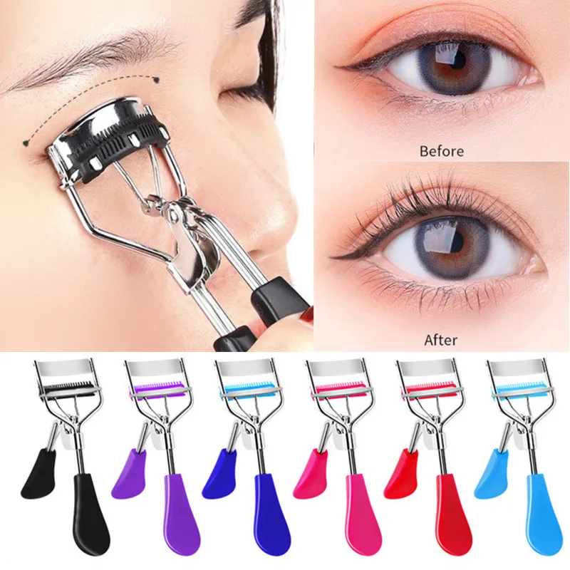 

1PC Comb Eyelash Curler Professional Eyelash Curler Folding False Eyelashes Auxiliary Eyelash Curling Clip Small Makeup Tools
