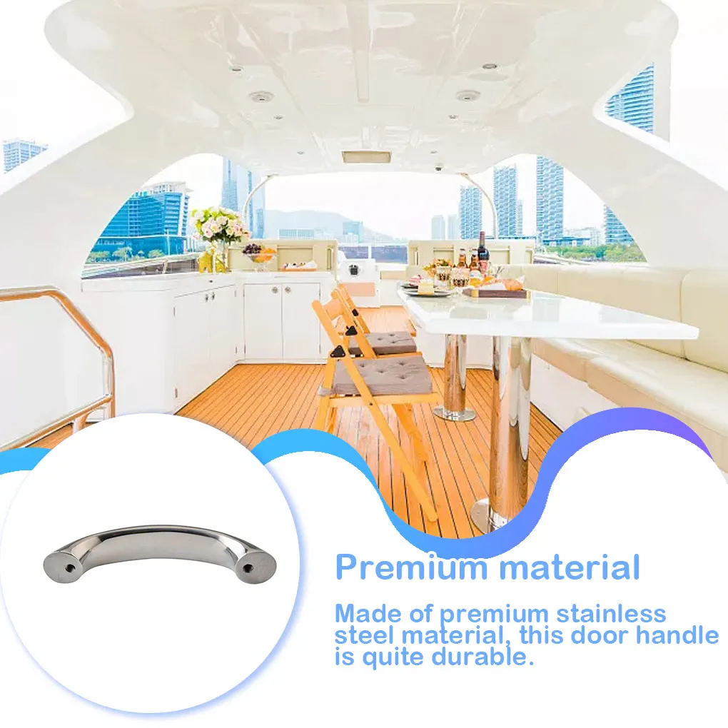 

Door Grab Pull Handle Boat Supplies Deck Hardware Yacht Car Manufacturing Compact Size No Burrs Professional Replaced Part