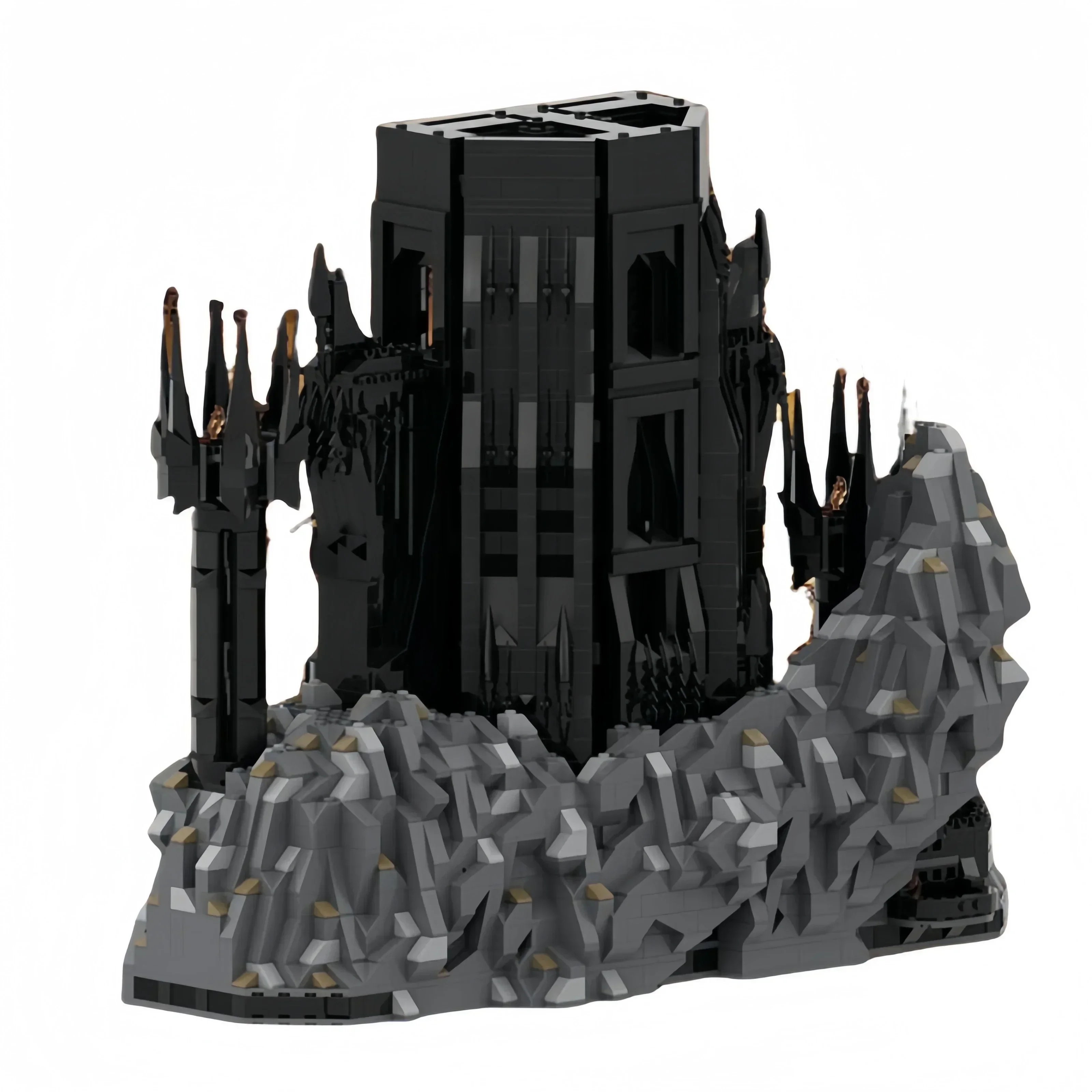 Кольца модель фильма MOC строительные кирпичи средневековый темный замок