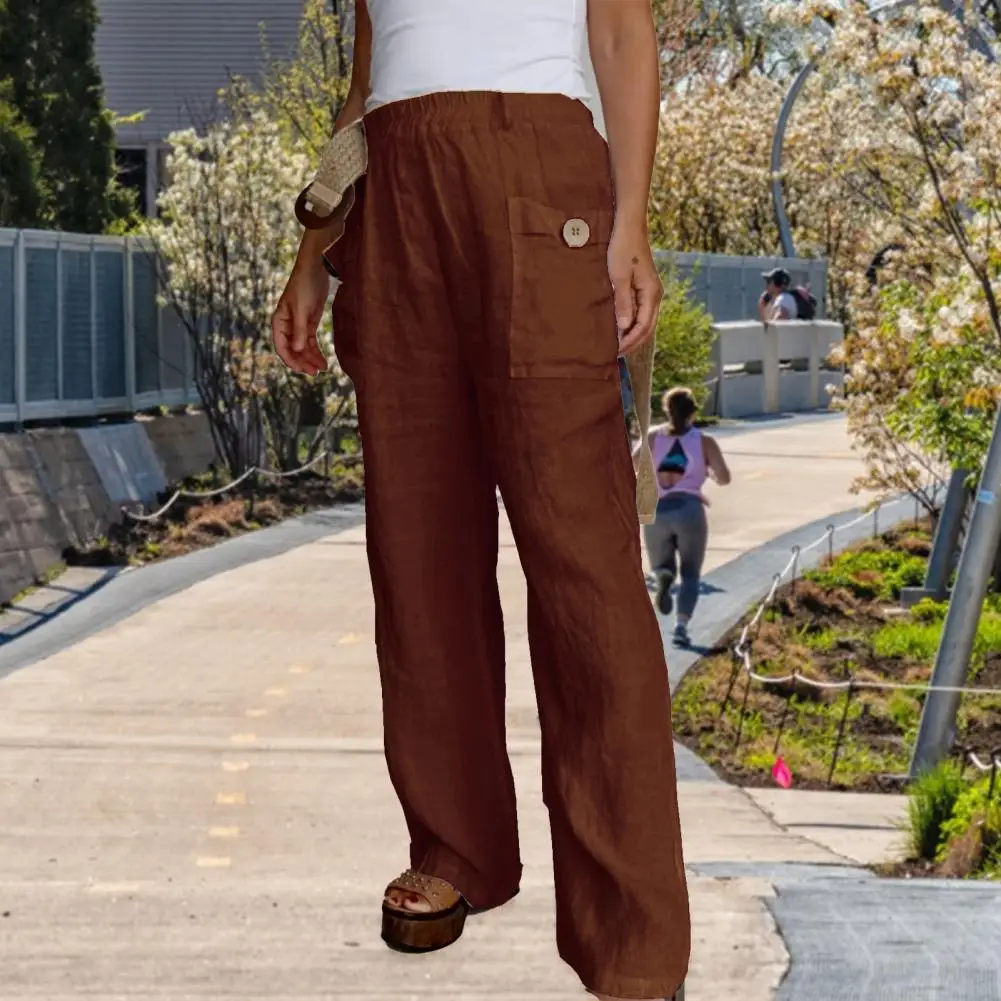 

Daily Trousers Chic Simple Quick Dry Elastic Waist Trousers Daily Trousers Women Clothes