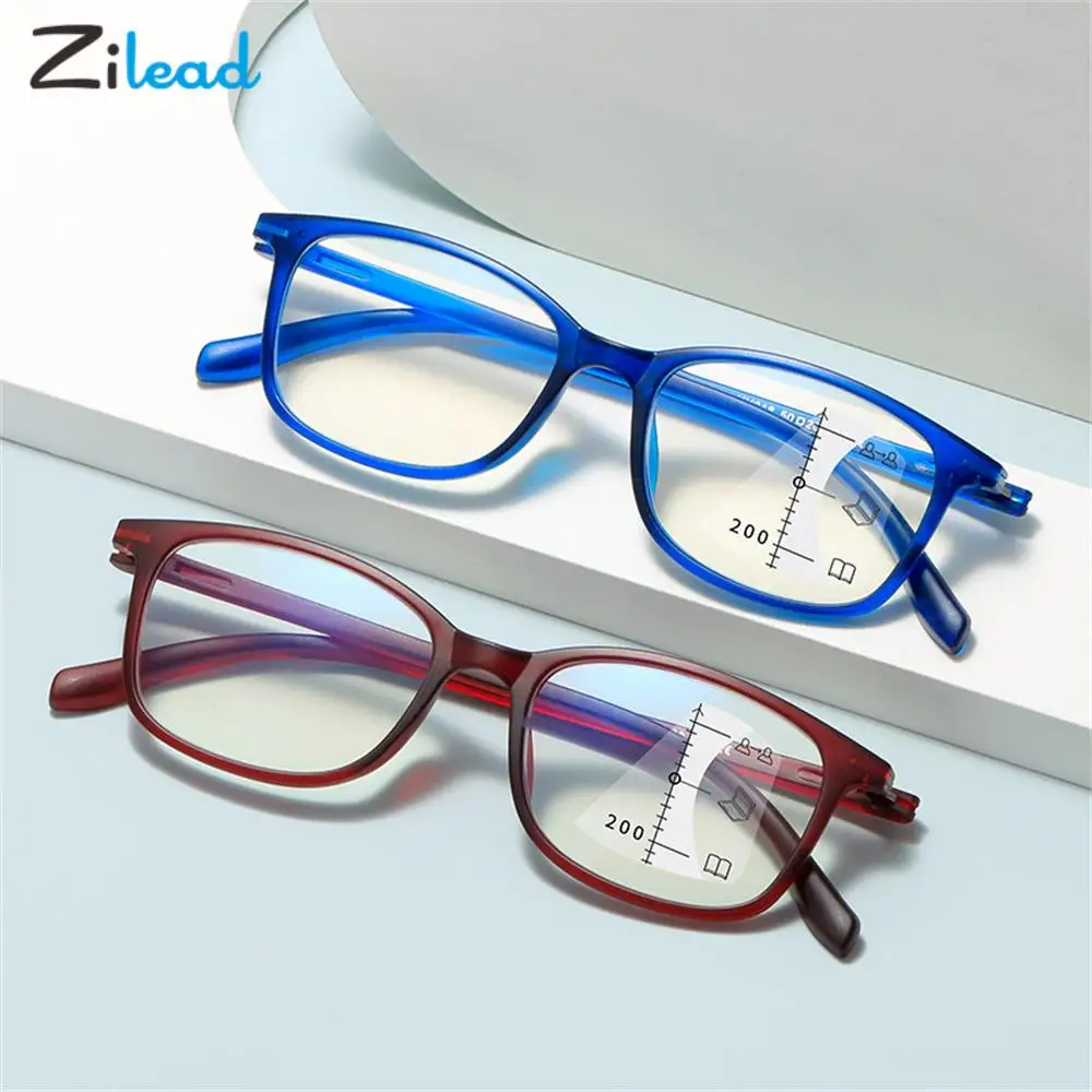 

Zilead +1+1.5+2..+4 Anti Blue Light Reading Glasses Unisex Multifocal Progressive Reading Eyeglasses Women Men Hyperopia Eyewear