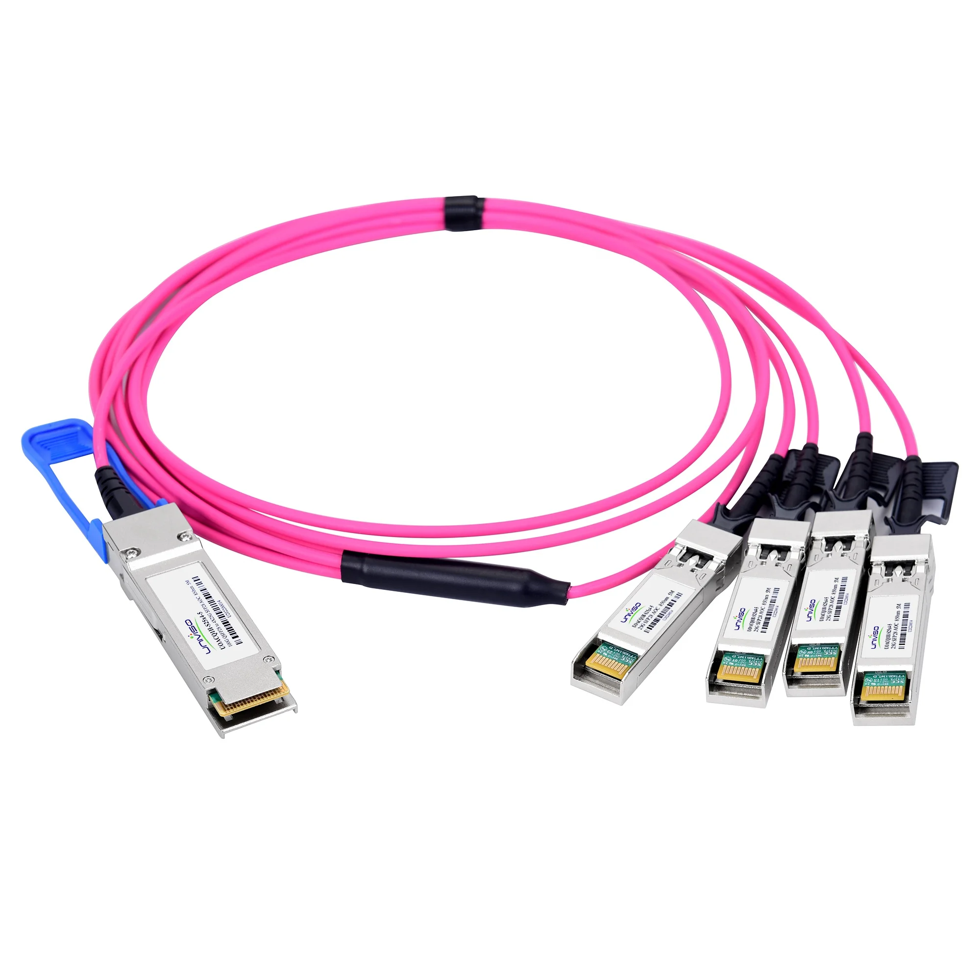 

100G QSFP28 AOC OM3 Cable QSFP28 100G-AOC TO 25GX4 Active Optical Cable 1M 2M 3M 5M 10M for Cisco MikroTik Ubiquiti Optic Switch