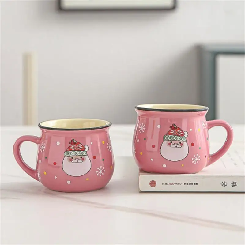 Ceramic Christmas Mousse Cup Cartoon Santa Claus Baking Shop Dessert Coffee Breakfast Children's Water