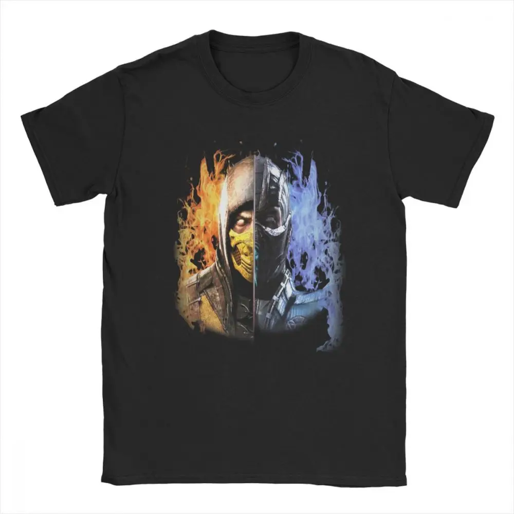 

Men Tshirt Mortal Kombat X Tees Scorpion VS Sub Zero Clothes MKX Liu Kang Fashion Cotton T-Shirts Popular Fighting Game T Shirt