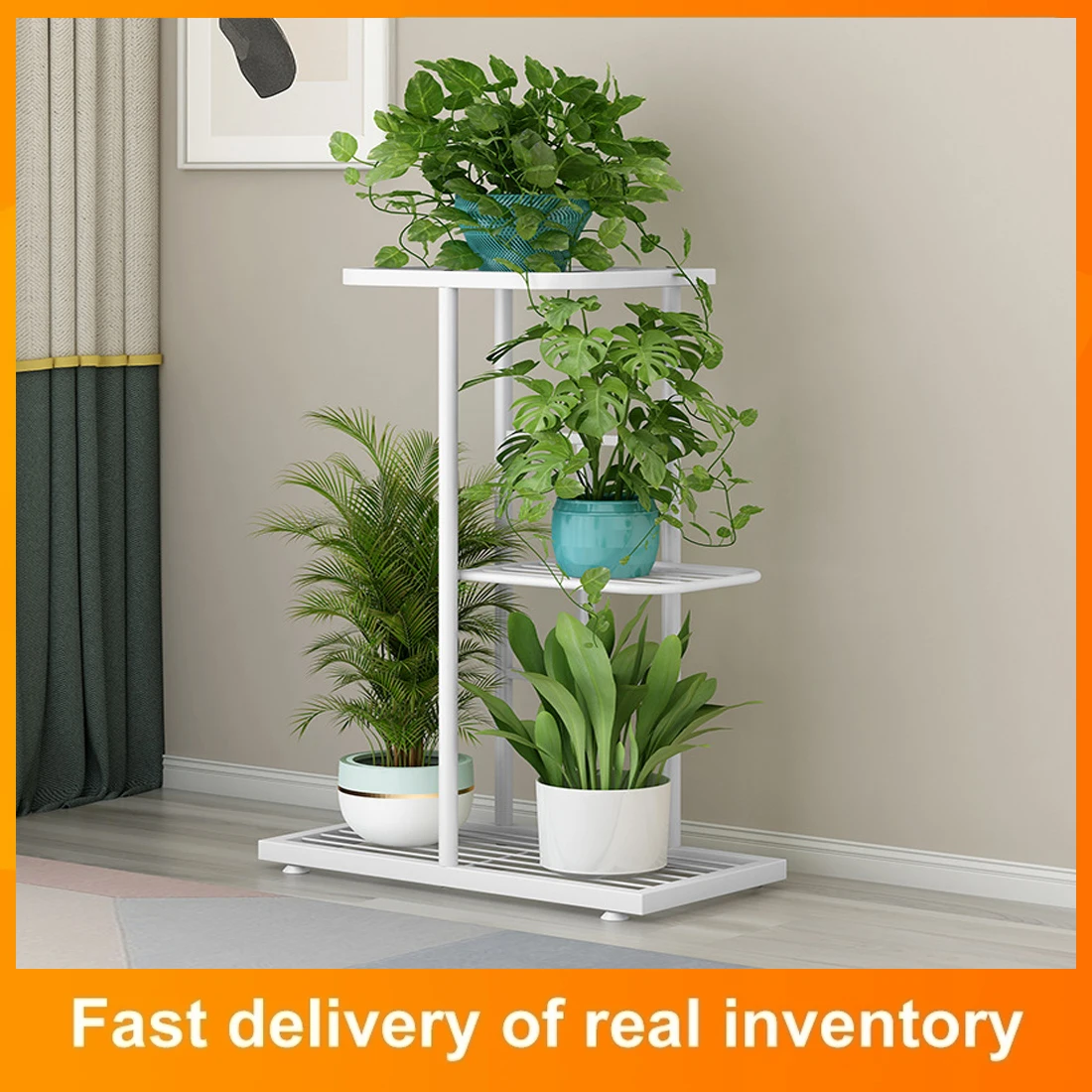 

Plant supports flower racks multi-layer floor to ceiling flower pots plants for display in the living room lobb