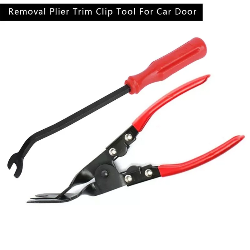 

2pcs Auto Fastener Removal Tool Car Door Panel Upholstery Engine Cover Fender Clips Repair Tools Installer Clip Plier Tools