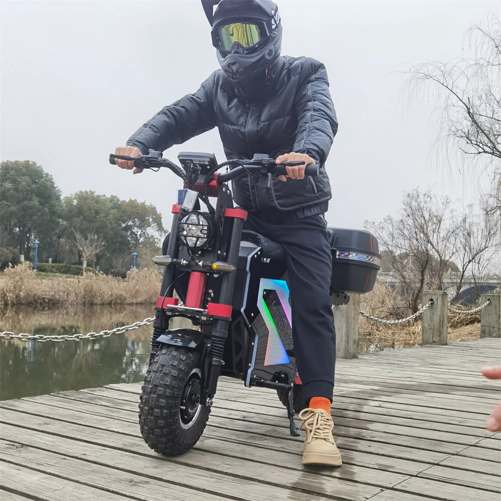 Двойной двигатель geofworth M5 72 в 10000 Вт 14 дюймов внедорожная Толстая шина 50 Ач съемный