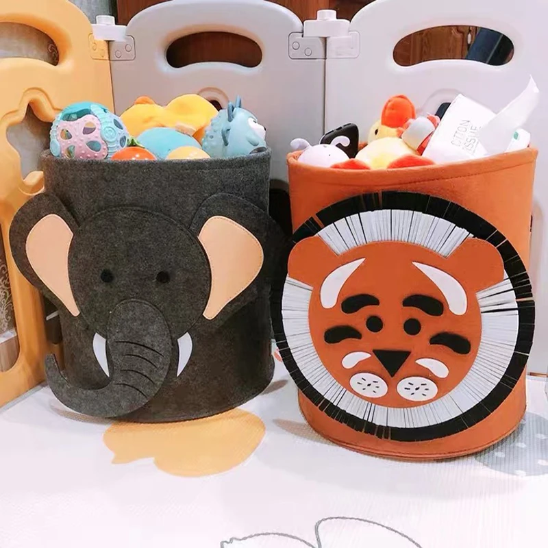 

Felt storage barrel for children's toys storage barrel for bedroom dirty clothes storage factory wholesale supply